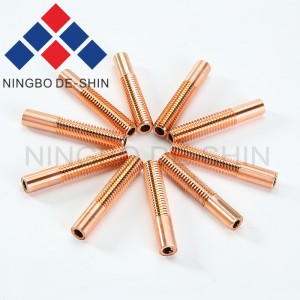 Copper taping electrode with flushing hole M10 x 1.50 orbital